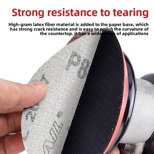 Discos de Papel de Lija Rojo Flocado <span class=keywords><strong>BEILI</strong></span> de 4/5/7/9 Pulgadas, Grano 60-800, Corindón Marrón Calcinado para Pulir y Desbastar Madera y Metal - Product Image 4
