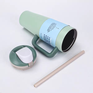 Best Verkopende 2025 Roestvrijstalen Tumbler <span class=keywords><strong>Thermos</strong></span> Cup Lock 40Oz Handvat Stro Cadeau Reizen 6-12 Uur Thermische Isolatie Schattig - Product Image 6