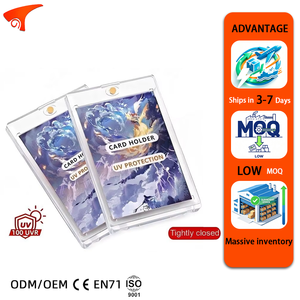 Support magnétique Premium 35PT One Touch pour cartes de jeu, transparent, protégé UV, aimant puissant, pour cartes à collectionner TCG MTG - Product Image 1