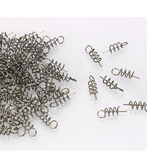 Lot de 100 attaches de pêche en acier inoxydable 304 à ressort torsadé pour leurres souples, accessoires de pêche durables - Product Image 6