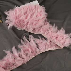 Bande de plumes naturelles teintes de 10-13 cm pour la décoration de costumes, robes et artisanat - Product Image 4