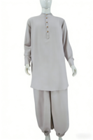 Chemise musulmane décontractée respirante pour hommes, style Abaya arabe, nouvelle collection 2025, design boutonné, manches longues, style malaisien du Moyen-Orient
