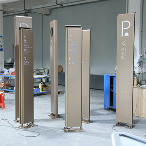 Professional Custom Free Standing Stainless Steel Outdoor Parking Pylon Sign Directional Wayfinding Signage - Product Image 5