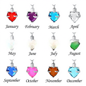 Ciondolo a Forma di Cuore in Acciaio Inox con Diamante, Gioiello Commemorativo Unisex per Conservare Peli di Animali Domestici o Ceneri - Product Image 5