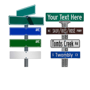 Señalización de Calle Reflectante de Aluminio Personalizable, Letrero con Nombre de Calle Personalizado con Texto a Medida para el Hogar y la Comunidad - Product Image 1