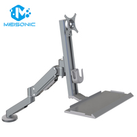 Meisonic M9-WA02-Z-ZY-PLUS Dudukan Monitor Industri Lengan Pegas Gas Aluminium Kemiringan 90 Derajat Baru Kapasitas Beban 10kg