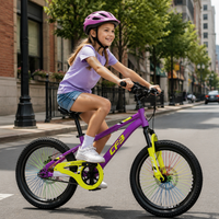 Vélo pour enfant en acier haute teneur en carbone, durable, avec rayons colorés arc-en-ciel, design jeune et dynamique, unisexe, pour le cyclisme en extérieur
