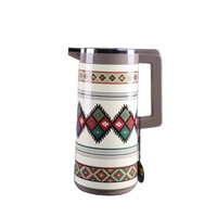 Coffret Cadeau de Théière et Carafe Dallah en Métal avec Doublure en Verre Arabe, Style Turc, pour Café et Thé