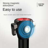 Marteau de sécurité transfrontalier T6 lampe de poche à lumière forte Zoom longue portée avertissement rouge auto-défense montée sur véhicule d'urgence L