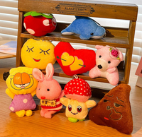 Peluche de 10 cm (4 pouces) mignonne, style dessin animé, pour machine à grue, machine distributrice, ou comme porte-clés ou poupée en peluche