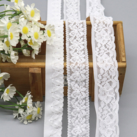 Bande élastique blanche extensible très vendue, dentelle élastique DIY pour lingerie