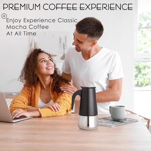 Classic Stainless Steel Moka Pot Espresso Coffee <b>Maker</b> - Product Image 5