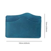 Dompet kulit sapi, dompet kulit kuda gila saku depan minimalis ramping tempat kartu dengan 5 Slot