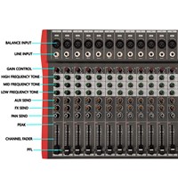 Console de mixage audio professionnelle GAX-CY12 à 12 canaux avec mixeur audio et 99 effets DSP