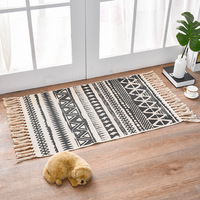 Jacquard Handgefertigter Digitaler Polyester-Baumwoll-Teppich Abstraktes Ethnisches Muster Rechteckiges Design für Wohnzimmer oder Schlafzimmer
