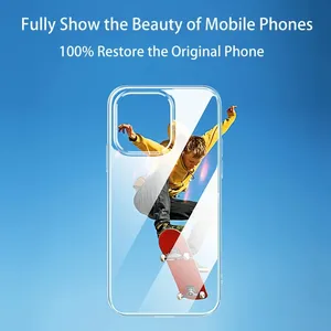 For IPhone 15 Ultra 14 Plus 6 7 8 X 11 12 Mini 13 Pro Max Case Clear Transparent Ultra Thin TPU Back Cover 1.0MM Soft Phone Case