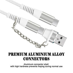 Câble de charge 3-en-1 de 2 m pour appareils mobiles USB Android, charge ultra-rapide 100 W, <span class=keywords><strong>fil</strong></span> <span class=keywords><strong>enroulé</strong></span> en or, Type-C pour imprimantes - Product Image 3