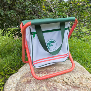 Cesta de almacenamiento cuadrada compacta Silla plegable portátil con bolsa de tela Oxford Taburete de pesca - Product Image 2