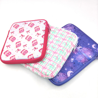 Housse de protection pour ordinateur portable en néoprène avec logo personnalisé, fermeture éclair et poche avant, compatible iPad et Kindle