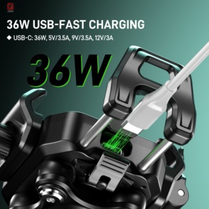 Support de téléphone de moto de style <span class=keywords><strong>mini</strong></span> pratique pour prendre le support de téléphone portable e-bike étanche avec <span class=keywords><strong>chargeur</strong></span> sans fil et type-c - Product Image 3