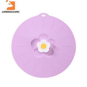 Tapas universales con mango de flores para ollas y sartenes, cubiertas de sellado de succión reutilizables para cuencos, ollas y tazas, 3 tamaños - Product Image 5