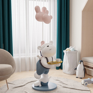 Grand plateau décoratif en forme d'ours agressif, doux pour la décoration de la zone du canapé du salon, idéal comme cadeau de pendaison de crémaillère - Product Image 1