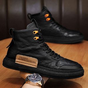 Nuevos Botines de Hombre de Piel Sintética, Zapatos de Moda Masculinos, Botas Chelsea con Plataforma, Botines Cortos de Diseñador - Product Image 2