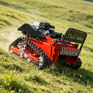 Tondeuse robot chenillée à essence <span class=keywords><strong>4</strong></span> temps de 550 mm avec télécommande pour la coupe de l'herbe et des broussailles sur les pentes - Product Image 4