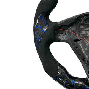 Volant en fibre de carbone forgé véritable personnalisé pour <span class=keywords><strong>Ford</strong></span> Focus <span class=keywords><strong>Fiesta</strong></span> Mk7 ST Mk8 Mk4 <span class=keywords><strong>Mk3</strong></span> Mk2 affichage LED RAM - Product Image 6