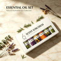 Ensemble d'huiles essentielles 100% pures pressées à froid avec des ingrédients biologiques pour tous les types de peau - Bienfaits pour l'aromathérapie et les soins de la peau