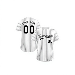 Maillots de baseball et softball personnalisés en coton biologique 100 % pour adultes, motifs d'équipe, transfert thermique, respirants, devant imprimé - Product Image 1