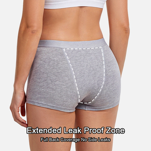 OEM Custom Logo Wholesale Lady Menstrual Gym <strong>Underwear</strong> <strong>Boxer</strong> Shorts Absorbent Leak Proof Cotton Period <strong>Boxer</strong> Briefs for <strong>Women</strong> - Product Image 4