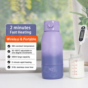 <span class=keywords><strong>Bouilloire</strong></span> électrique portable USB de <span class=keywords><strong>500</strong></span> <span class=keywords><strong>ml</strong></span> pour le bureau et les voyages, avec contrôle numérique de la température, en acier inoxydable, pour usage domestique - Product Image 6