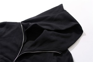 Sweat-shirt à capuche surdimensionné pour homme, en coton 100%, avec fermeture éclair, style <span class=keywords><strong>cape</strong></span> de sorcier, assassin, vente en gros - Product Image 5
