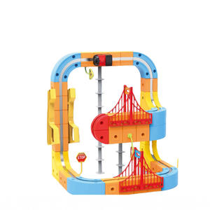 צעצוע חינוכי, צעצוע עשה זאת בעצמך, מסלול קסמים לרכב, דגם מורכב, בלוקים מגנטיים מפלסטיק, רכבת לילדים - Product Image 5