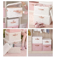Boîtes de rangement personnalisées pliables, organiseur pliable imprimé, bac de rangement rose mignon, boîtes de rangement pour enfants, organiseur de couture