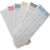Autocollants de clavier transparents, imperméables et personnalisables, étiquettes de lettres universelles amovibles pour ordinateurs portables et de bureau
