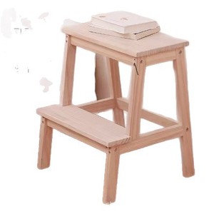 Solid Wood Double Layer Step <b>Stool</b> Multi Functional <b>Storage</b> Footstool Home Shoe Changing <b>Stool</b> Scandinavian Design - Product Image 3