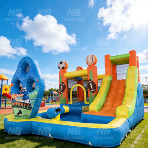 Commercial <b>Small</b> Inflatable House With Blower Outdoor Birthday Party Toddler With <b>Slide</b> NB- 93033 Inflatable Castle Kids Commerc - Product Image 5
