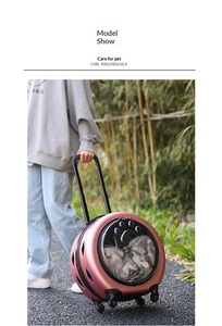Neuerscheinung Outdoor Mehrfarbiger Transparenter PC Nachhaltiger Kunststoff Hunde- und Katzen-Rucksack mit Rädern Atmungsaktiver <span class=keywords><strong>Trolley</strong></span> - Product Image 6