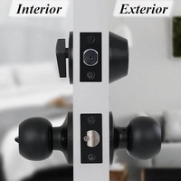 Ensemble de serrures de sécurité extérieures à combinaison, 3 clés, noir mat, qualité ANSI 3, matériel de serrure de porte pour distributeur, directement de l'usine
