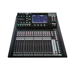 Professional Built-in Sound Card Touch Screen 20 Channel DJ Digital Audio Mixer Mixing Console
