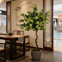 Arbre artificiel de luxe en forme de boule de neige, Hortensia réaliste, Bonsaï, Plantes d'intérieur, Décorations de mariage et du Nouvel An, Evergreen