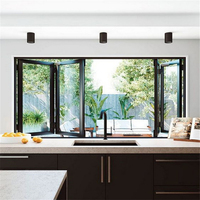 Ventanas Plegables de Vidrio con Apertura Horizontal y Marco de Aluminio, Motorizadas Inteligentes Antirrobo para Balcón y Hogar - AS2047