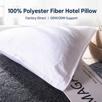 Coussin d'hôtel en tissu brossé blanc, literie hôtelière pour gîtes et appartements, vente en gros d'usine, fournisseur direct OEM personnalisé