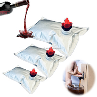 96oz 3L aluminium aseptique BIB sac dans une boîte distributeur de vin 5L 10L jus liquide vin emballage sac avec robinet robinet d'eau en plastique