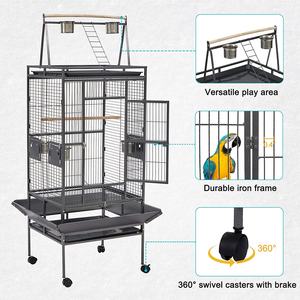 Offre Spéciale personnalisé grand oiseau volière grande <span class=keywords><strong>Cage</strong></span> sur roues extérieur fer maison élastique oiseaux <span class=keywords><strong>Cage</strong></span> pour perroquet calopsitte Finch - Product Image 2