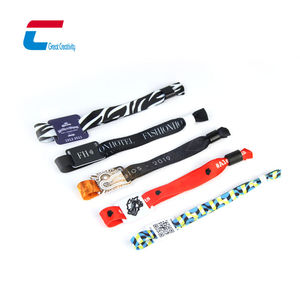 Logo personnalisé RFID NFC Carte Bracelet Polyester Tissu Tissé RFID Tag Bracelets pour Événement Festival - Product Image 5