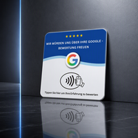 Plaque NFC personnalisée 13,56 MHz, carte de menu de restaurant, code QR, carte en PVC époxy avec NFC, carte de commentaires Google