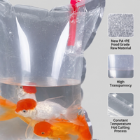 Sacs d'emballage pour poissons vivants, étanches et anti-fuites, sacs en plastique mat recyclables, gonflables et oxygénants pour l'expédition de produits de la mer en e-commerce